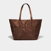 Sac cabas effet su&eacute;dine et fourr&eacute; multicolore femme