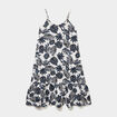 Robe longue &agrave; bretelles &eacute;vas&eacute;e coton ecru femme
