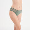 Shorty avec micro dentelle vert kaki femme