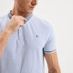 Polo slim manches courtes stretch blanc homme