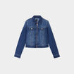 Veste en jean cintr&eacute;e zipp&eacute;e Mosquitos denim double stone femme
