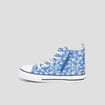 Tennis montantes en toile bout renforc&eacute; bleu fille