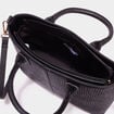 Sac à main à relief noir femme