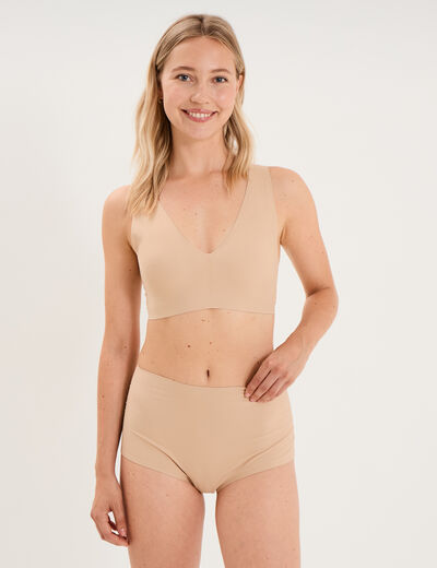 Soutien-gorge brassi&egrave;re microfibre beige femme
