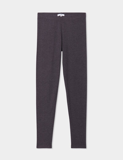 Legging long taille haute gris foncé femme