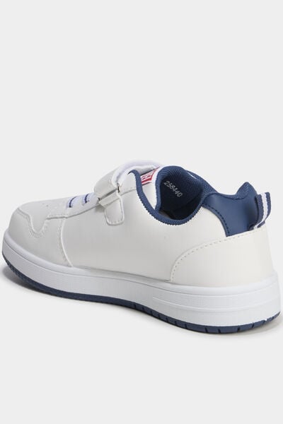Tennis basses &agrave; scratchs Marvel blanc gar&ccedil;on