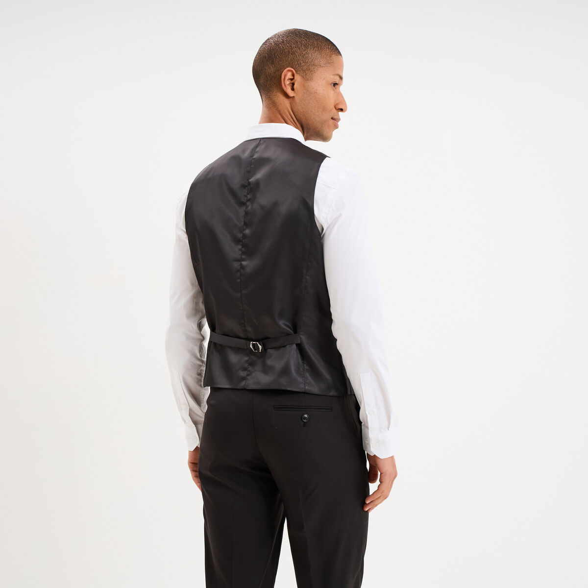 Gilet de costume sans manches noir homme