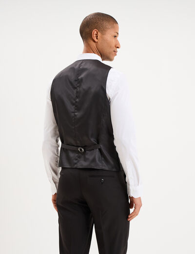 Gilet de costume sans manches noir homme