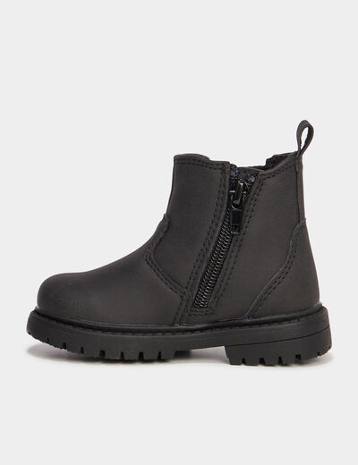 Bottines chelsea crantées Liberto noir bébé garçon