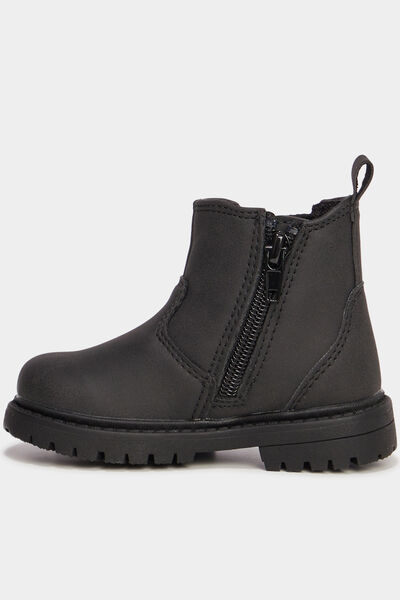 Bottines chelsea crant&eacute;es Liberto noir b&eacute;b&eacute; gar&ccedil;on