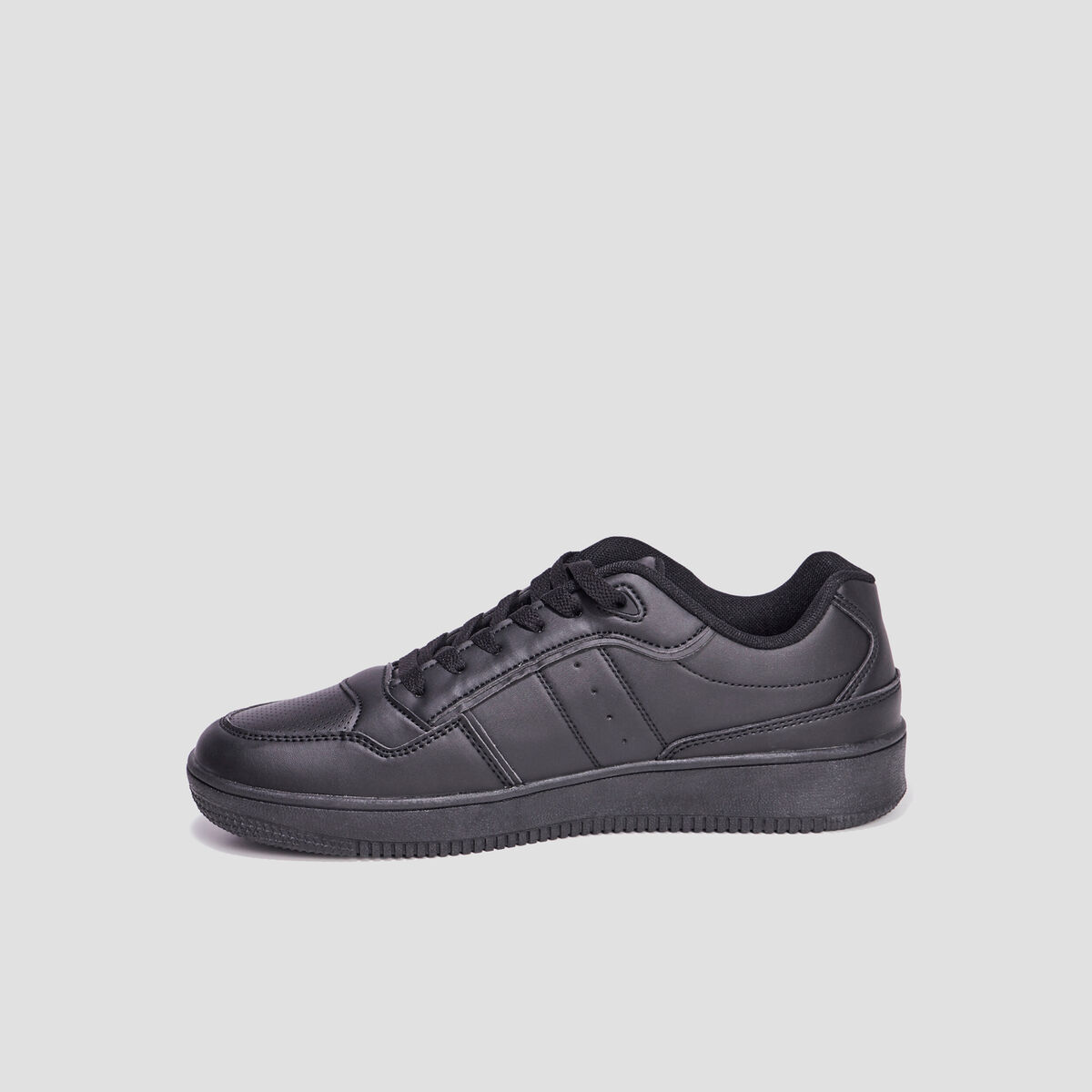 Tennis basses à lacets noir homme