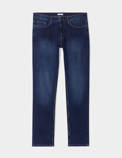 Jeans straight 5 poches denim stone homme
