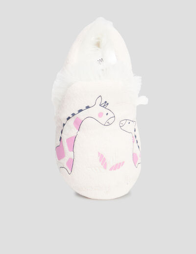 Chaussons avec motif rose bébé fille