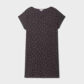 Chemise de nuit gris foncé femme grande taille