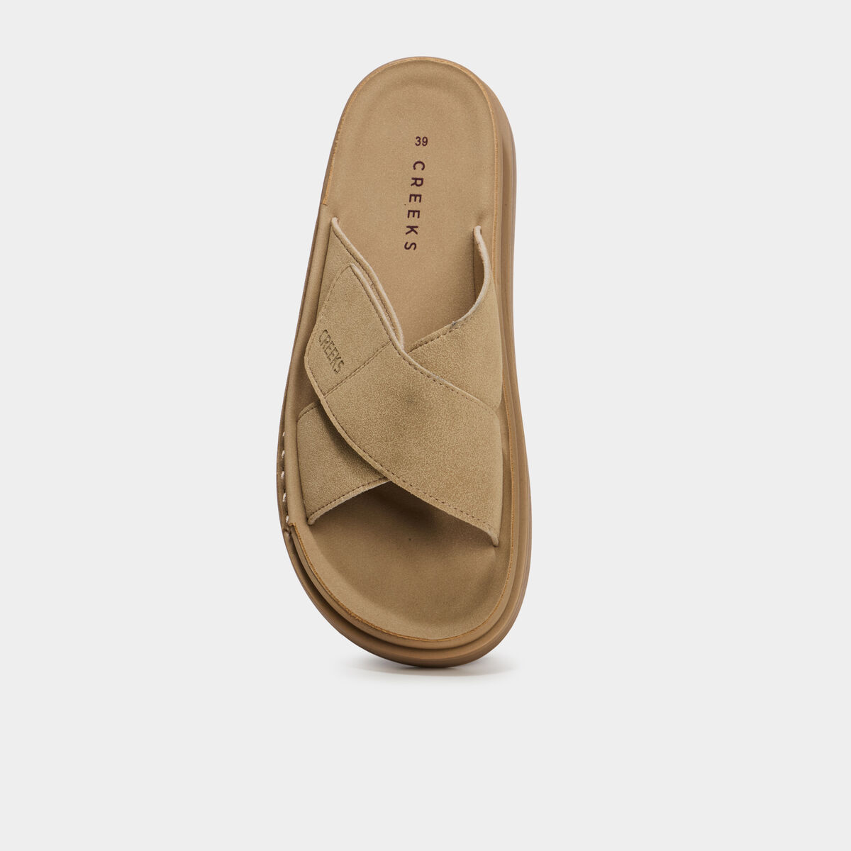 Mules &agrave; scratchs effet su&eacute;dine sable femme