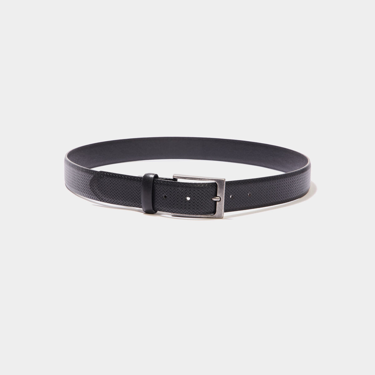 Ceinture embossée noir homme