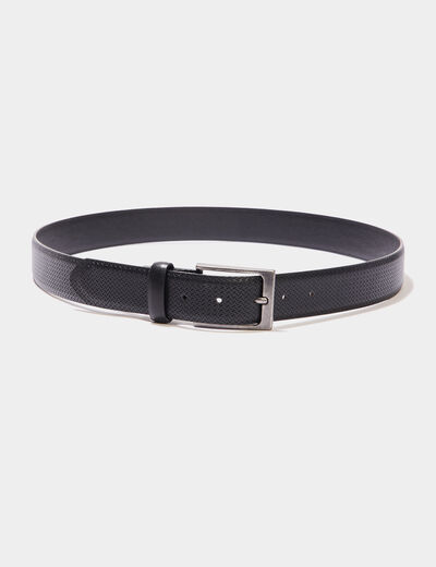 Ceinture embossée noir homme