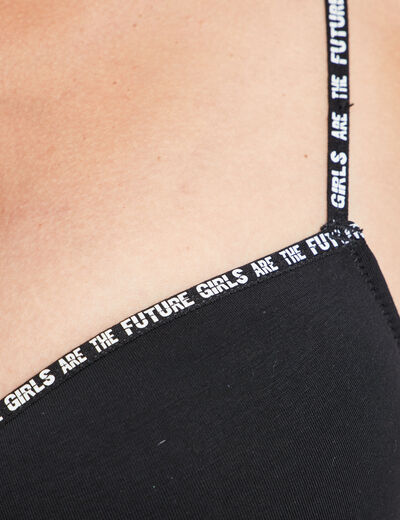 Soutien-gorge triangle paddé noir femme