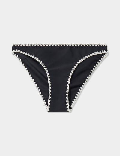 Bas de maillot de bain noir femme