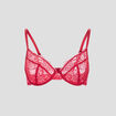 Soutien-gorge corbeille dentelle rouge femme