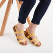 Sandales en cuir Kickers Kickalana jaune femme