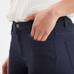 Pantalon slim taille standard bleu marine femme