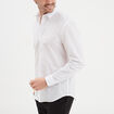 Chemise droite manches longues blanc homme