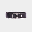 Ceinture boucle entrelacée noir femme