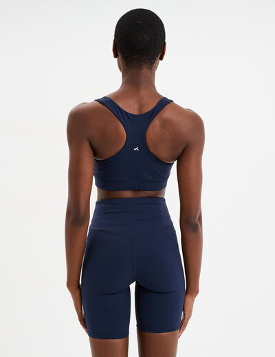 Brassi&egrave;re de sport dos nageur bleu marine femme