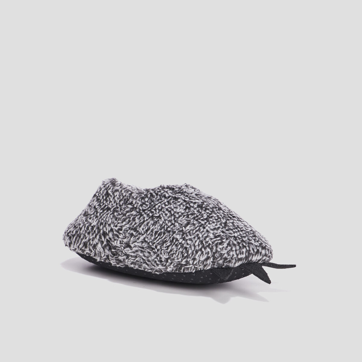 Chaussons fausse fourrure gris garçon