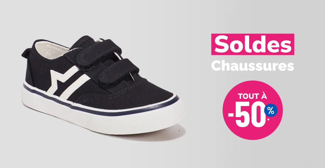 Chaussure d'été Garçon tout à - 50%  - La Halle