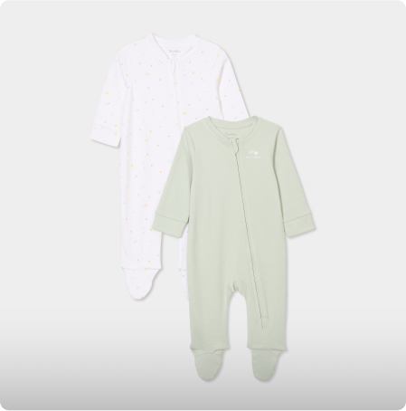 Lot 2 dors-bien coton manches longues, KIMBALOO, 15,99€