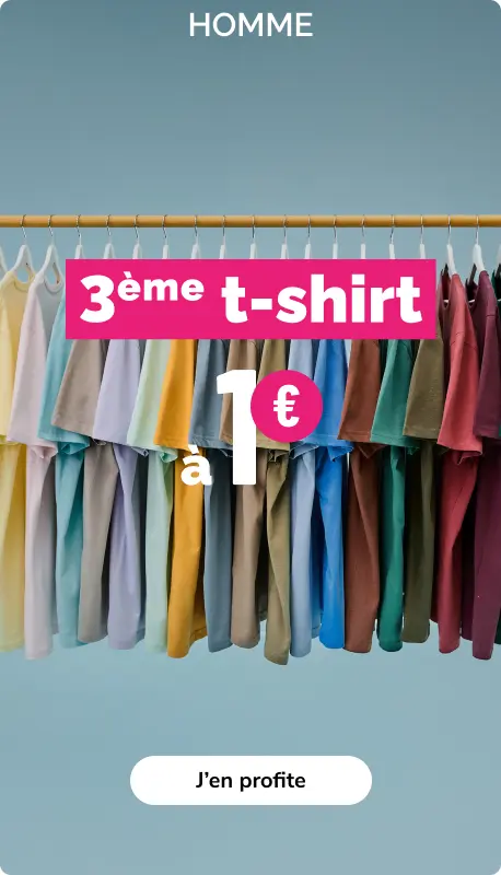 3ème t-shirt à 1€ - La Halle 