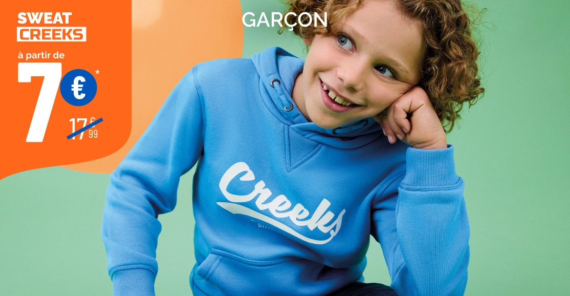 Prix carrément barrés sweat garçon- La Halle