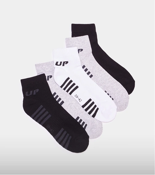 Lot 5 paires socquettes multicolore homme