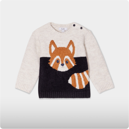 Pull épaule boutonnée manches longues beige bébé garçon, LH, 12,99€