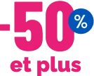 -50% et plus