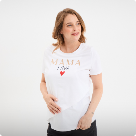 T-shirt manches courtes allaitement, LH MATERNITE, 12,99€