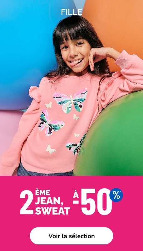 2eme jeans, sweat à -50% Fille - La Halle 