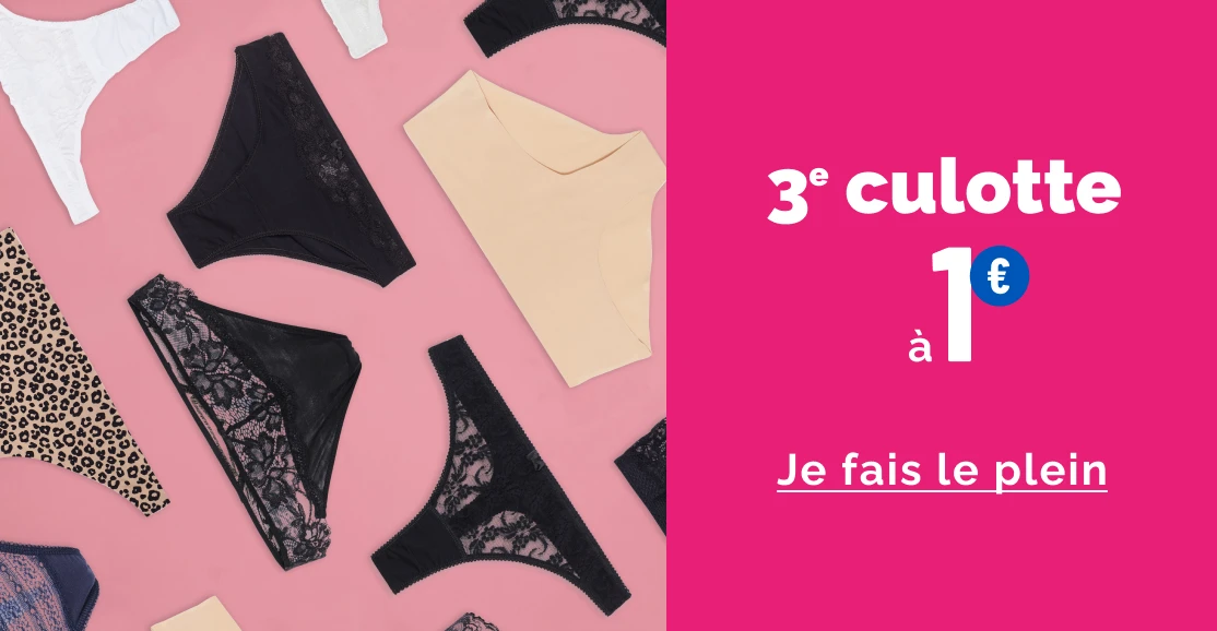 3ème culottes à 1€ femme - La Halle