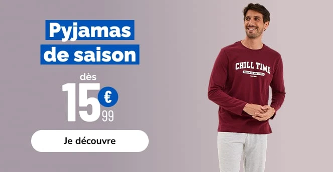 Pyjamas de saison homme - La Halle