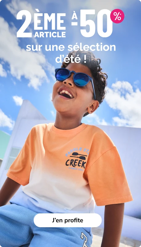 2ème à -50% sur une sélection d’été Garçon - La Halle 