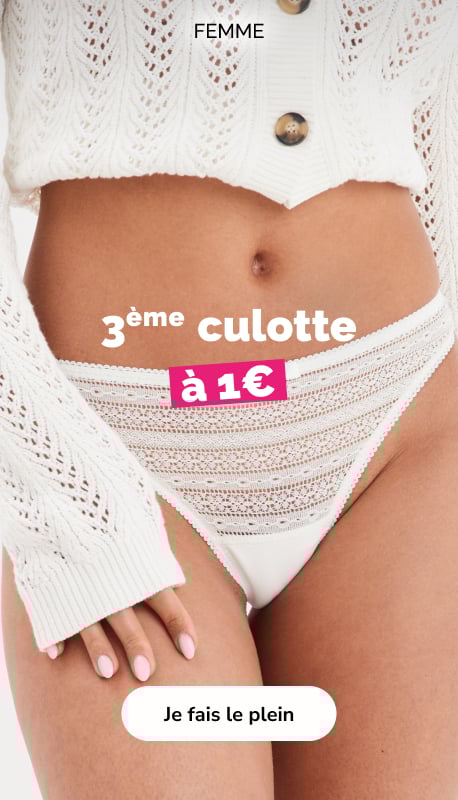 3ème culotte à 1€ - La Halle 