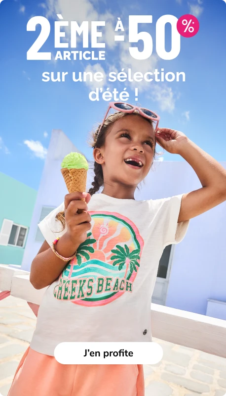 2ème à -50% sur une sélection d’été Fille - La Halle 