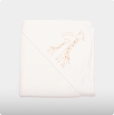 Cape de bain coton blanc bébé, KIMBALOO, 12,99€