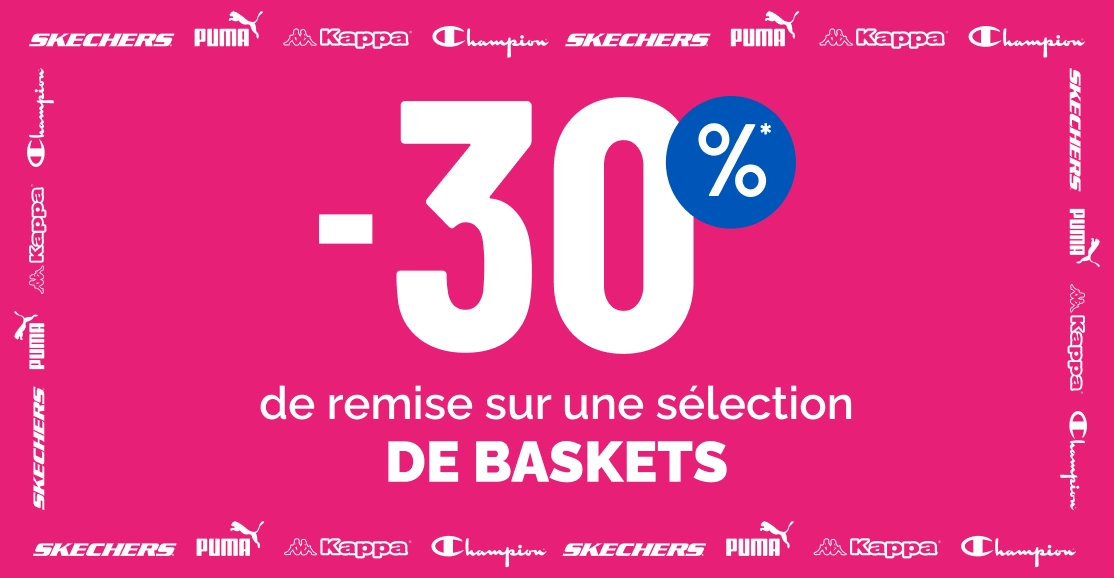  -30% sur les baskets - La Halle
