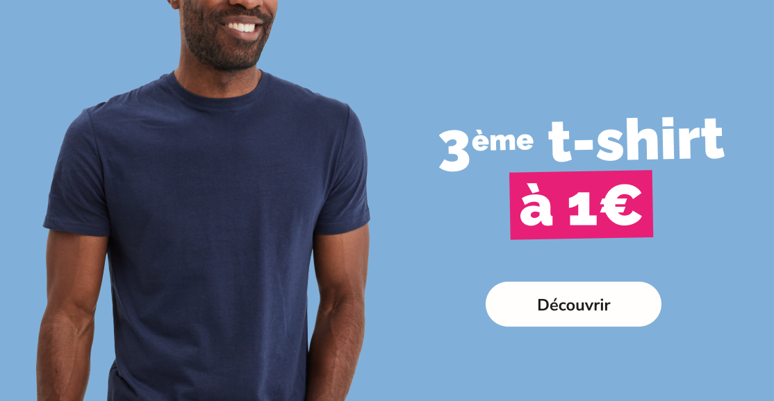 3ème t-shirt à 1€  - La Halle