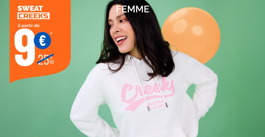  Prix carrément barrés sweat femme- La Halle