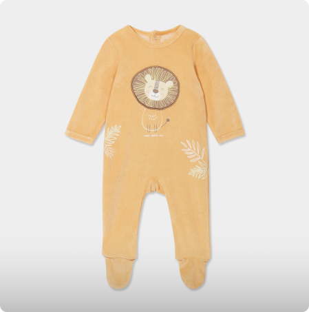 Dors-bien manches longues boutonné camel bébé, KIMBALOO, 9,99€