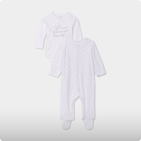 Ensemble pyjama et body, KIMBALOO, 12,99€